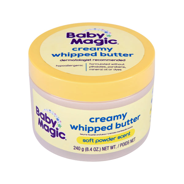 Baby Magic Creamy Whipped Butter, Soft Powder Scent, Hypoallergenic, 8.4 oz