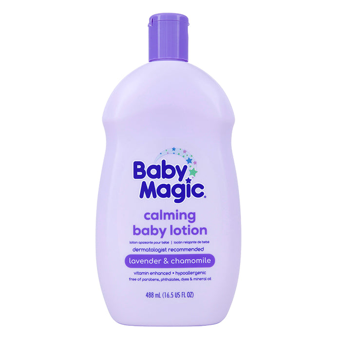 Front of Baby Magic Calming Baby Lotion Lavender and Chamomile scent